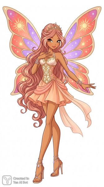Волшебная фея в стиле Winx: воплощение грации и света. Картинка из нейросети Нано Банана