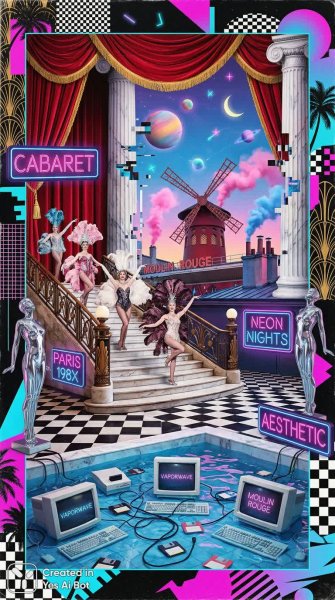 Неоновый ретро: синтез прошлого и будущего в стиле vaporwave. Изображение из нейросети Nano Banana