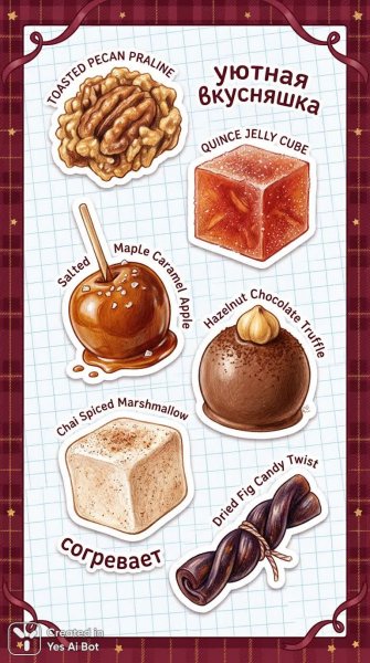 Осенняя сладость: уютные вкусняшки и согревающие моменты. Генерация из нейросети Nano-Banana