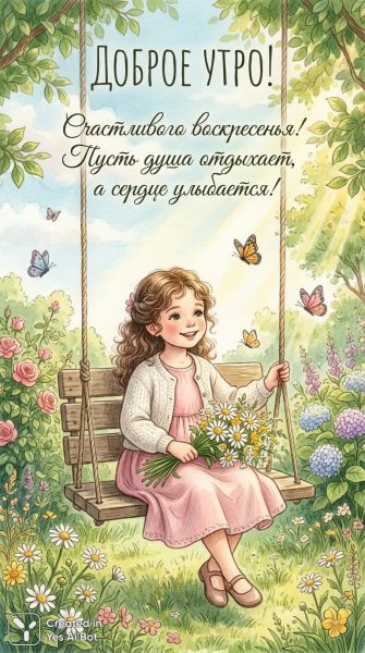 Воскресное утро в сказочном саду: нежность и красота момента. Нейронная сеть Нано Банана