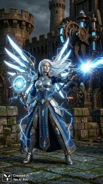 Воин света: Ярость архангела в мире Sacred 2. Нейросеть NanoBanana