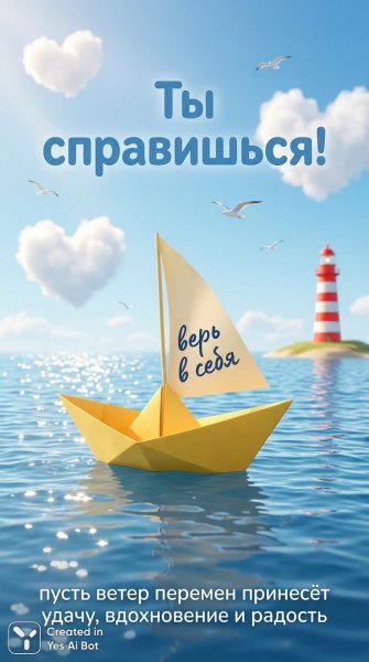 Летнее настроение и вера в свои силы. Генерация из нейросети Nano Banana