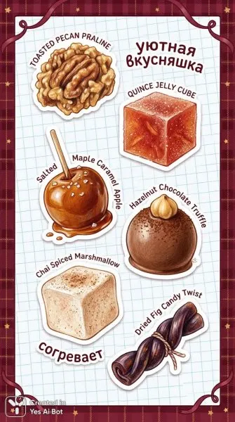 Осенняя сладость: уютные вкусняшки и согревающие моменты. Генерация из нейросети Nano-Banana