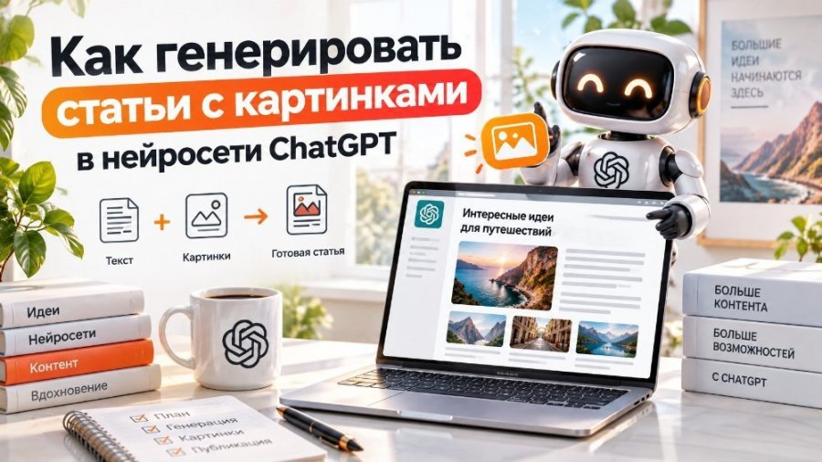 Как генерировать статьи с картинками в нейросети ChatGPT