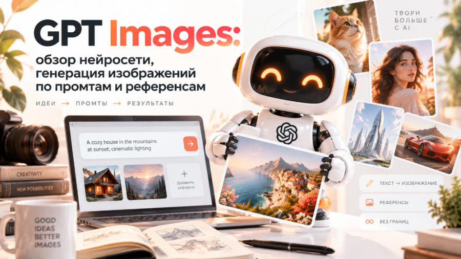 GPT Images: обзор нейросети, генерация изображений по промтам и референсам