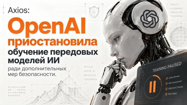 Axios: OpenAI приостановила обучение передовых моделей ИИ