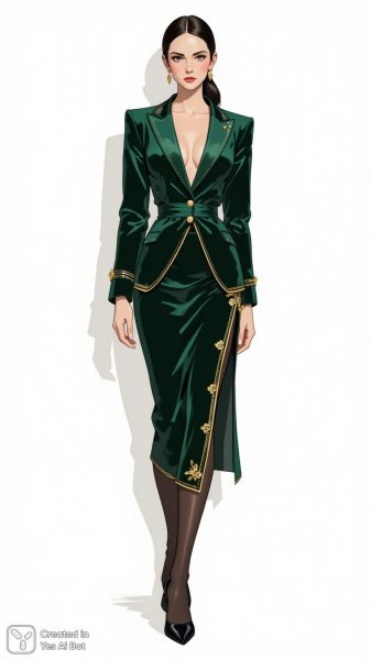 Изысканный силуэт: элегантная иллюстрация модной коллекции сезона. Нейронная сеть Flux