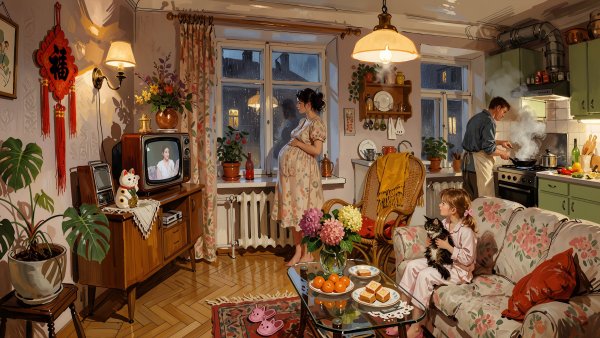 Вечером