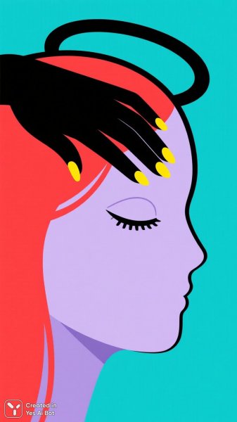 Необычный портрет: сюрреализм в деталях и минимализме. Картинка из нейросети Qwen Ai Images
